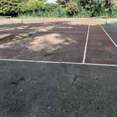 Roots and other vegetation have damaged playing surfaces of Bedford Park\'s tennis courts Image: Local Democracy Reporting Service