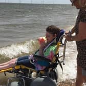 Families are able to get to the beach, sometimes for the first time