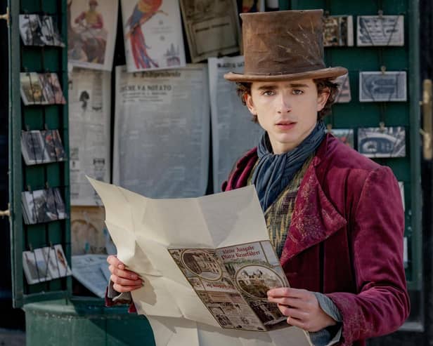 Timothée Chalamet in Wonka - a film best experienced at Cineworld 4DX
