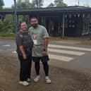 Ricky with his partner, Phoebe, during the charity challenge. Image supplied by: Ricky Cataldo.