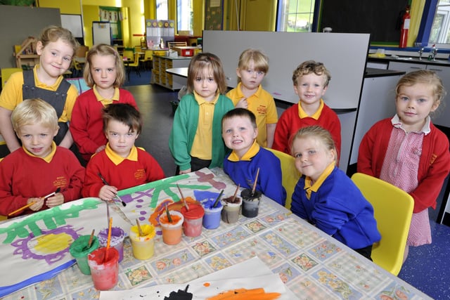 It was art time for the reception class  at Rothbury First School.