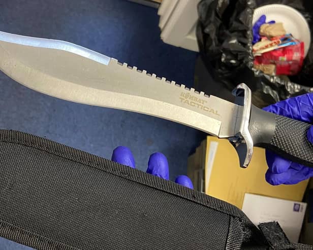 The knife found dumped in a garden