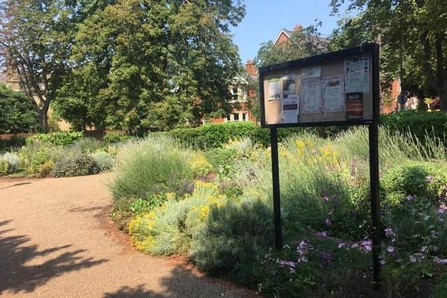 The community herb garden is in the Castle area of Bedford