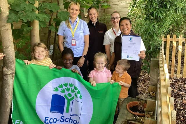 Lavenders Day Nursery has won a ‘Green Flag’ award with distinction as part of an international Eco-Schools scheme
