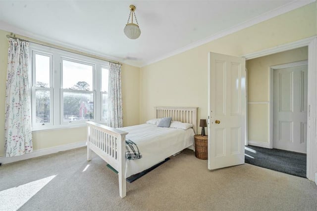 On the first floor, there is walk-in wardrobe and airing cupboard on the landing. And as well as the principal bedroom, there are three further bedrooms, family bathroom and a separate cloakroom