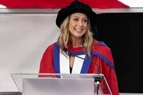 Steps star Faye Tozer received an honorary degree for services to entertainment