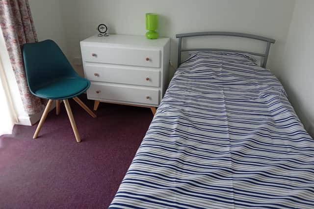 The donated furniture in Emmaus' bedroom accommodation