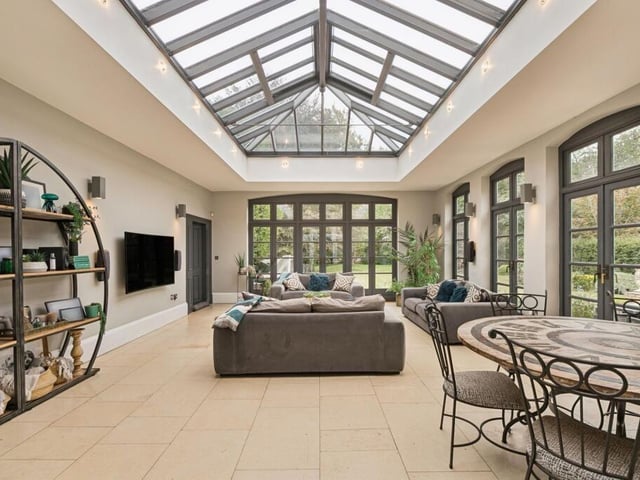 A lovely light space, this room measures 25ft 10in by 18ft 1in