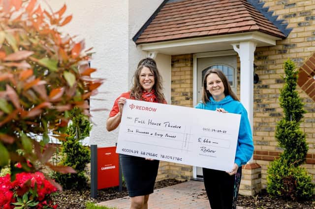 Redrow South Midlands has presented Full House Theatre with a donation of £644 as part of its Community Fund initiative. 
