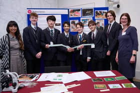 Team of Bedford School boys who presented at the Royal Society
