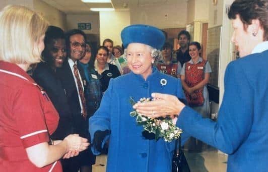 The Queen officially opened Bedford Hospital Cygnet Wing in November 1996