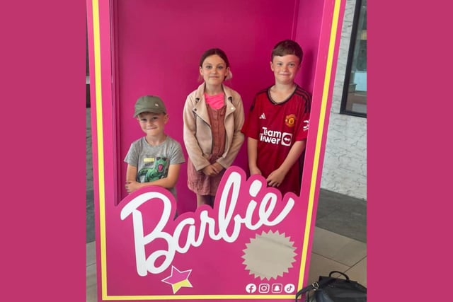 This happy trio were in the pink when pictured in the Barbie box at Bedford's Harpur Centre.