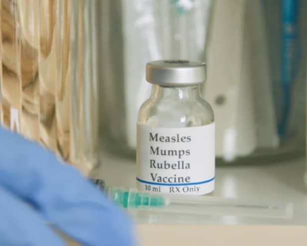 Stock image of MMR vaccine.