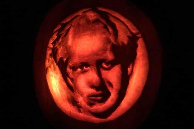 Sam's Boris Johnson pumpkin from 2020