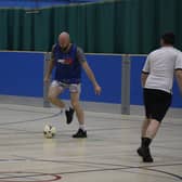One of the Just Play, Just Talk Football sessions at John Bunyan Sports Centre