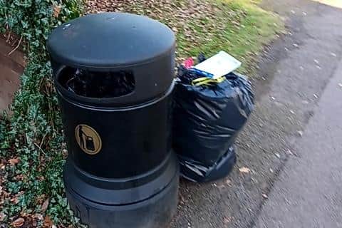 The rubbish dumped in Biddenham