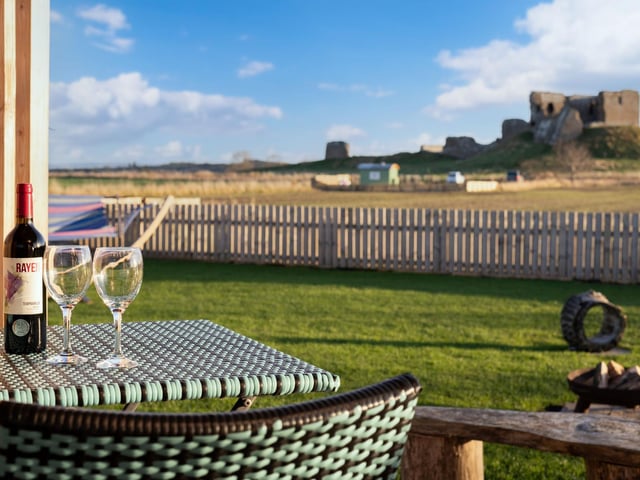 Outdoor furniture is perfect for relaxing with a glass and taking in the view.