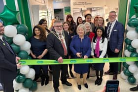 Specsavers Bedford Fairfield officially opened by Specsavers co founder Dame Mary Perkins and Mayor Dave Hodgson