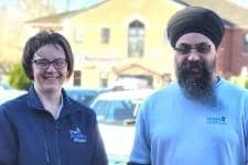 Nadia Kopec, from The Mobility Physio, and Harjinder Singh, CEO at Smarta Healthcare