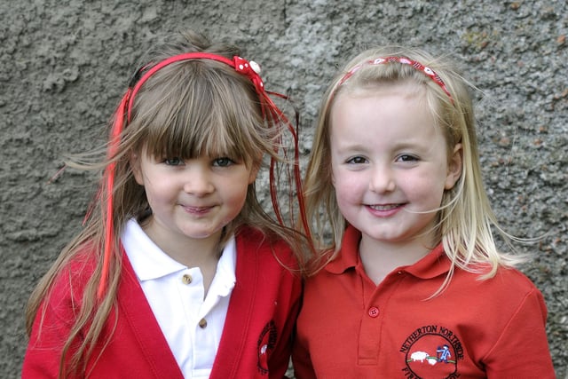 Eve MacDonald and Chelsea Hunter are the new pupils at Netherton Northside First School.