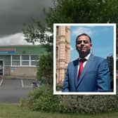 Bedford Renal Unit and, inset, MP Mohammad Yasin