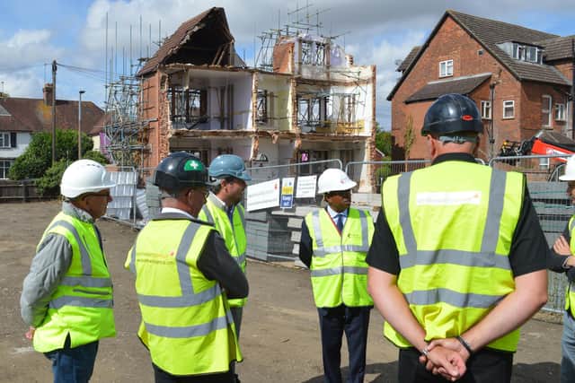Kingsley CEO Daya Thayan and chief investment officer Muj Malik meet project partners on site in Bedford