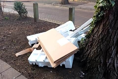 The rubbish dumped in Rutland Road