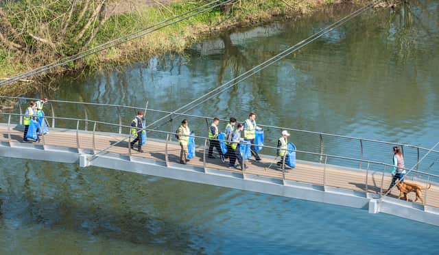 Volunteers are being invited to join a litter picking event along Bedford's riverbank. Picture: Bedford Borough Council