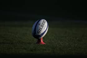 Rugby Ball on a tee. (Photo by Steve Bardens/Getty Images for Harlequins)