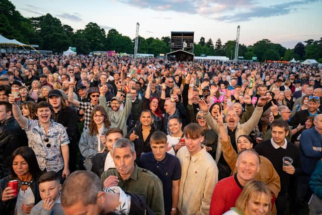 Fans inside Bedford Park for The Specials. Photo by David Jackson.
