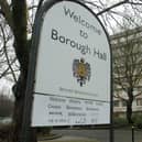 Bedford Borough Hall and inset, mayor Tom Wootton