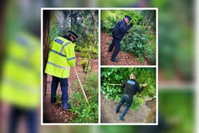 The weapons sweep at Bedford Park at the weekend (Picture: Bedford Community Policing Team)