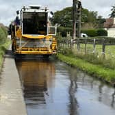 An example of the surface dressing being done by Central Beds Council