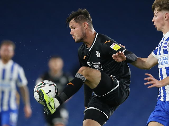 Swansea striker Cullen was on Pompey's list of potential targets this winter, but wasn't a priority. And this turned out to be true with the Blues seeking alternatives, while the forward joined Lincoln on loan. Picture: Steve Bardens/Getty Images