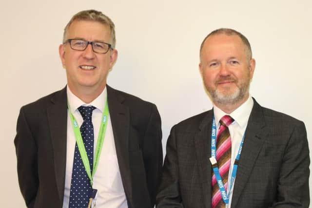David Carter and Stephen Conroy, chief executives of the L&D and Bedford hospitals