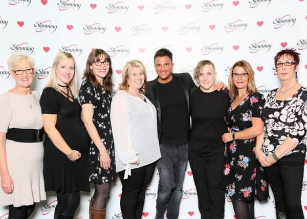 Bedford Slimming World consultants with Peter Andre
