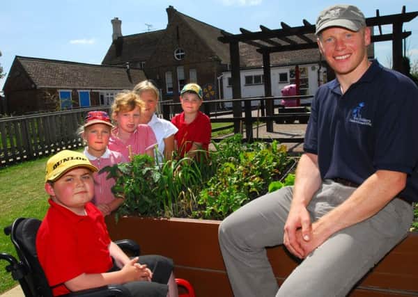 The raised garden at Shelton Lower School is one stand-out feature, and allows disabled children to take part in gardening at the school