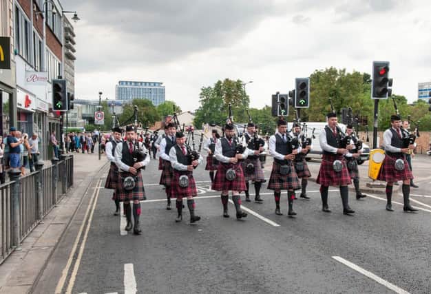Bedford University's pipe band