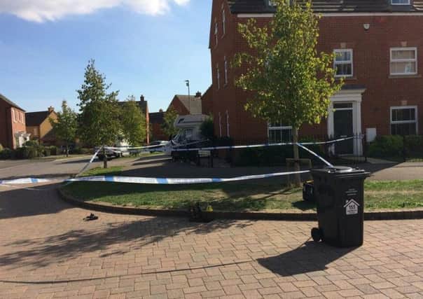 A police cordon was set up in Ashmead Road following the incident on Sunday night