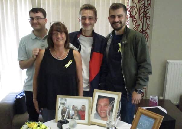 From left, Sam, Sharon, Matt, and  Joe Munday,  pictured at  the charity golf day