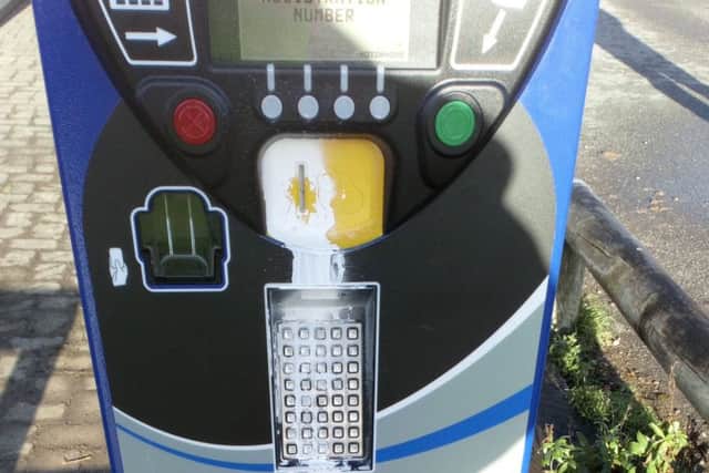 The parking meter  at Chapel Point car park has been vandalised. ANL-190128-153739001