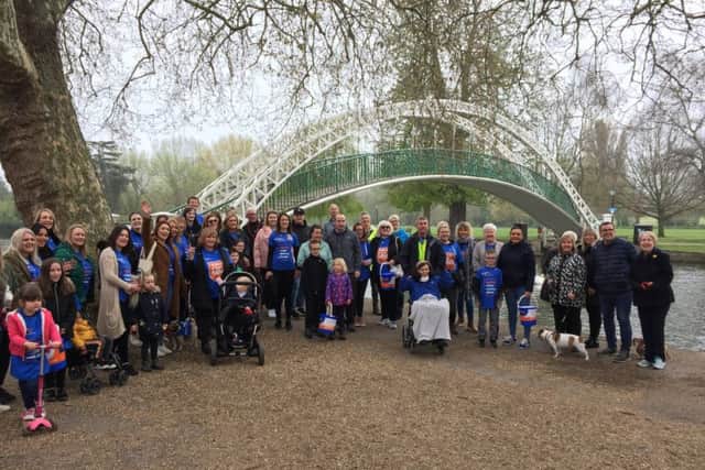 A large group joined Debbie's Charity Walk on Sunday