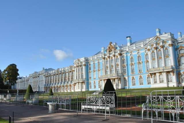 The magnificent Catherine Palace at Tsarskoye Selo, a one hour drive away from St Petersburg