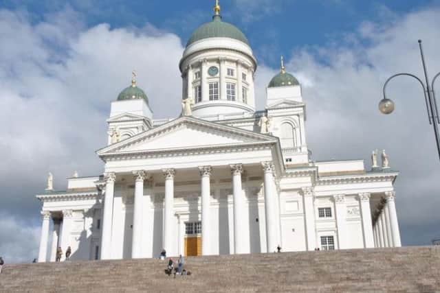 The imposing Helsinki Cathedral in Finland