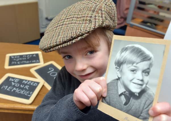 Arthur Stanbridge, seven, appeals for people to come forward with their memories of  Polam School  in Landsdowne Rd, Bedford.