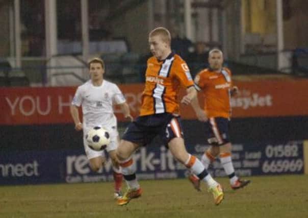 Scott Griffiths in action for Luton on Tuesday night