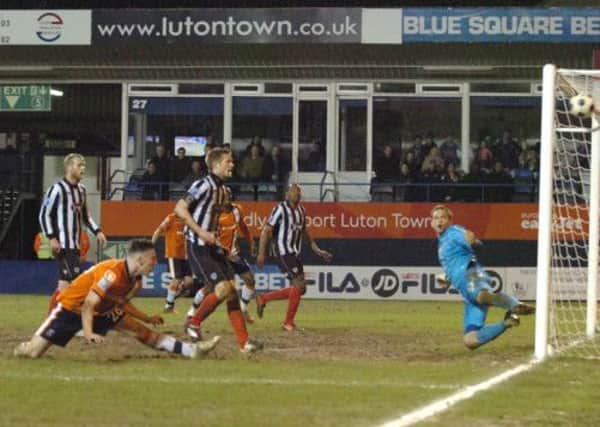 Alex Wall goes close against Grimsby