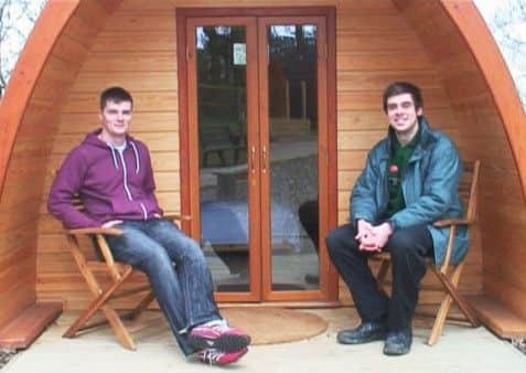 Richard Redman with sleepover ranger Tom Young at ZSL Whipsnade Zoo Lookout Lodge