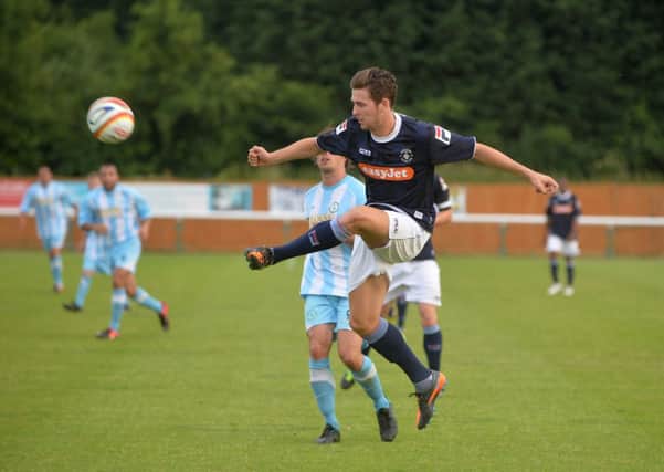 Graham Hutchison in action against Biggleswade