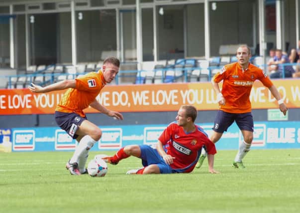 Jake Howells in action against Dagenham & Redbridge on Saturday